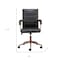 Homeroots Black and Bronze Adjustable Height Faux Leather Swivel Rolling Office Chair 556765 - alternate 2