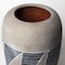 Homeroots 15" Brown And Gray Geometric Cylinder Ceramic Table Vase 380397 - alternate 2