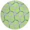 Homeroots 8' Lime Green And Blue Round Geometric Washable Indoor Outdoor Area Rug 613508 - alternate 2
