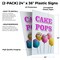 Signmission Cake Pops, Plastic Signs Only 24 Inch x 36 Inch, Corrugated Plastic, 2PK CSB-2436-2PACK-Cake Pops - alternate 2