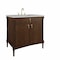 James Martin Vanities Kinnsden 36" Single Vanity, Sable Oak w/ 3 CM Eternal Jasmine Pearl Silestone Top D680-V36-SBK-3EJP - alternate 2