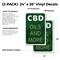 Signmission CDB Oils and More, Vinyl Decals Only 24 Inch x 36 Inch, Vinyl Decal, 2PK DSB-2436-2PACK-30358 - alternate 2