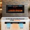 Edendirect 50-in W Black Wall mount LED Flat wall Electric Fireplace with Remote Control Included ZR-EF50 - alternate 2