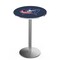 Holland Bar Stool Co 42" Stainless Steel Columbus Blue Jackets Pub Table, 36" dia. Top L214S4236ColBlu - alternate 1