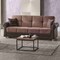 Homeroots 89" Brown Polyester Convertible Futon Sleeper Sofa And Toss Pillows With Storage 607110 - alternate 2