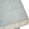 Homeroots 55" X 70" Sky Blue Cotton Blend Woven Plush Throw Blanket with Fringe 632925 - alternate 2