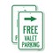 Signmission Free Valet Parking with Right Arrow, 12'' X 18'' 2 Signs, Heavy Gauge Aluminum, 2PK A-1218-2PACK-23942 - alternate 1