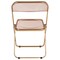 Leisuremod Lawrence Acrylic Folding Chair with Gold Metal Frame, Rose Pink LFG19PK - alternate 3
