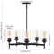 Jonathan Y Orpheus 24" 5-Light Farmhouse Industrial Iron Cylinder LED Chandelier, Oil Rubbed Bronze/Clear JYL9546A - alternate 2