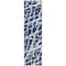 Homeroots 8' Runner Blue and White Abstract Washable Non Skid Indoor Outdoor Runner Rug 559632 - alternate 3