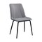 Homeroots Set of Two Gray and Black Upholstered Faux Leather Dining Side Chairs 535352 - alternate 2