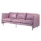 Homeroots 91" Wisteria Top Grain Leather Sofa With Black Legs 491344 - alternate 2