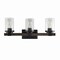 Jonathan Y Bungalow 22.75" 3-Light Iron/Seeded Glass Rustic Farmhouse LED Vanity Light, Oil Rubbed Bronze JYL7509A - alternate 3