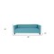 Homeroots 80" Teal Blue Polyester Sofa With Black Legs 530483 - alternate 2