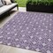 Homeroots 5' X 8' Purple And Ivory Geometric Washable Indoor Outdoor Area Rug 596058 - alternate 1