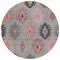 Homeroots 8' Gray Mauve And Charcoal Round Southwestern Washable Indoor Outdoor Area Rug 615136 - alternate 3
