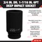 Performance Tool 3/4 in. Dr. 1-7/16 in. 6pt Deep Impact Socket, Cr-Mo Steel M742-46 - alternate 2