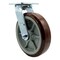 Service Caster 8 Inch Stainless Steel Polyurethane Wheel Swivel Caster with Ball Bearing SCC SCC-SS30S820-PPUB - alternate 1