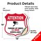 Signmission Video Surveillance Shield Sign Attention, 18 inch X 18 inch, Vinyl Decal, 2PK SHI-D-2PACK-18-469 - alternate 2
