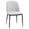 Leisuremod Tule Dining Side Chair with Velvet Seat and Steel Frame, Black/Platinum Blue, 4PK TCBL18BU4 - alternate 2