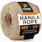 Xpose Safety Manila Rope, 3 Strand Cordage Twisted Braided Rope 1/4 600 Feet MR14-600-X - alternate 1
