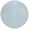 Homeroots 8' Sky Blue And Ivory Round Geometric Washable Indoor Outdoor Area Rug 610855 - alternate 2