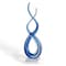 Homeroots 11" Clear and Blue Murano Glass Modern Abstract Tabletop Sculpture 376069 - alternate 1