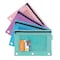 Bazic Products 3-Ring Pencil Pouch with Mesh Window, Retro Pastel Colors, 4PK 810 - alternate 1