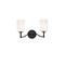Nuvo Liam, 2 Light Vanity, Matte Black, White Opal Glass 60/8212 - alternate 2