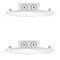 Bulbrite LED 6" Round Flat Downlight Fixture with Jbox, 65W Equivalent, 2700K/Warm White, White Finish, 2PK 861561 - alternate 1