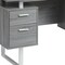 Homeroots 51" Gray Wood Computer Desk With Two Drawers 723751 - alternate 2