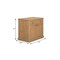 Homeroots 19in Brown Solid Wood Accent Cabinet With Two Doors And One Drawer 727717 - alternate 2