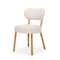 Homeroots Beige Upholstered Fabric Open Back Dining Side Chair 605886 - alternate 1
