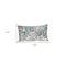 Homeroots 14" X 24" Green and White Cotton Lumbar Throw Pillow with Embroidery 529265 - alternate 2