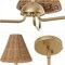Jonathan Y Pauline 20.5" 3-Light Coastal Contemporary Adjustable Swooping Arm Candle-Style Metal w/Rattan Shade JYL9556B - alternate 3