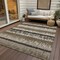 Homeroots 5' X 8' Brown Beige And Ivory Striped Washable Indoor Outdoor Area Rug 598323 - alternate 4
