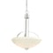 Vaxcel Solna 3 Light Satin Nickel Bowl Pendant White Glass SA-PDU170SN - alternate 1