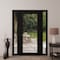 Vdomdoors Front Exterior Prehung Metal-Plastic Door Clear Glass / MANUX 8666 Matte Black / Office Commercial MANUX8666EXD-BLK-W16+30+16xH80-LH-I - alternate 2