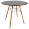 Leisuremod Round 31.5 in W, 30 in L, MDF/Iron/Steel/Solid Wood, Black EP31BLR - alternate 1