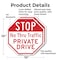 Signmission Stop No Thru Traffic Private Drive, 10 inch X 10 inch, Aluminum Metal Signs, 2PK OC-A-2PACK-10-223 - alternate 2