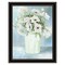 Homeroots White Blooms Black Double Groove Framed Print Wall Art 530124 - alternate 2