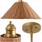 Jonathan Y Hattie 15 in. 1-Light Coastal Bohemian Metal and Woven Rattan LED Pendant Light, Gold Painting/Brown JYL5713A - alternate 4