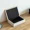 Vintiquewise 8in Classic Linen-Covered MDF Vintage-Style Book Box Storage Case for Keepsakes, Beige QI004856.BG - alternate 2