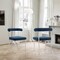 Armen Living Shannon Dining Chair with Brushed Stainless Steel and Blue Fabric - Set of 2 LCSNSIBSBLU - alternate 2