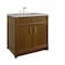 James Martin Vanities Bellshire 36" Single Vanity, Honey Oak w/ 3 CM Victorian Silver Silestone Top 660-V36-HNO-3VSL - alternate 2