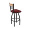 Holland Bar Stool Co Eleanor 25in Swivel Counter Stool with Black Wrinkle Finish, Medium Back and Graph Ruby Seat 880 - alternate 1