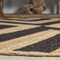 Jonathan Y Piper Two-Tone Chevron Round Jute Black/Natural 6 ft Round Area Rug RNF111A-6R - alternate 3