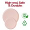 Smarty Had A Party 85 Pink Flat Round Disposable Plastic AppetizerSalad Plates 120 Plates, 120PK 838-P-CASE - alternate 2