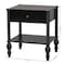 Baxton Studio Callison Spindle Nightstand, Black 271-14738-ZORO - alternate 2