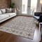 Homeroots 9' X 12' Taupe Gray And Gold Geometric Washable Indoor Outdoor Area Rug 612230 - alternate 3